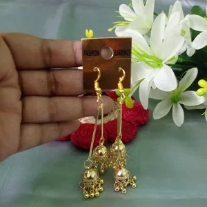 Golden Colour Two Layered Jhumka