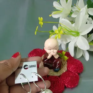 Silver Hoop Jhumka